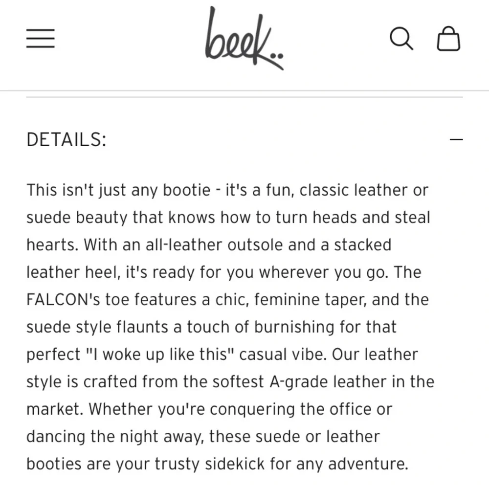 beek falcon leather